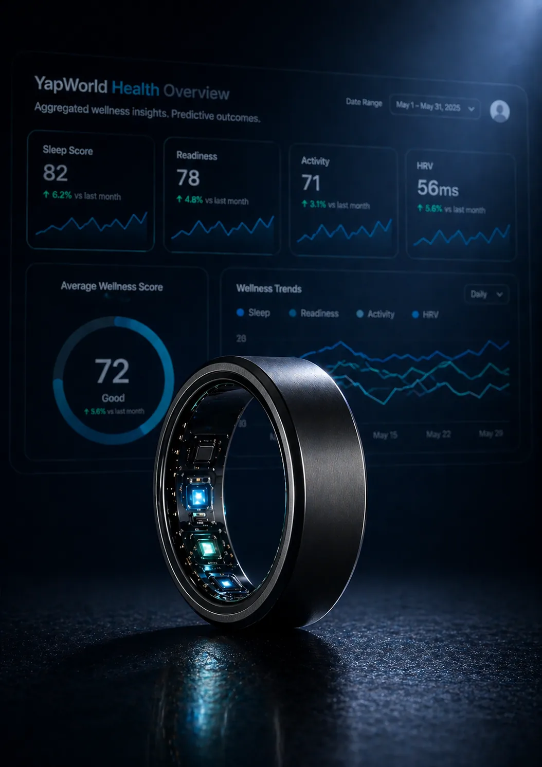 YapHealth Smart Ring — predictive wellness wearable